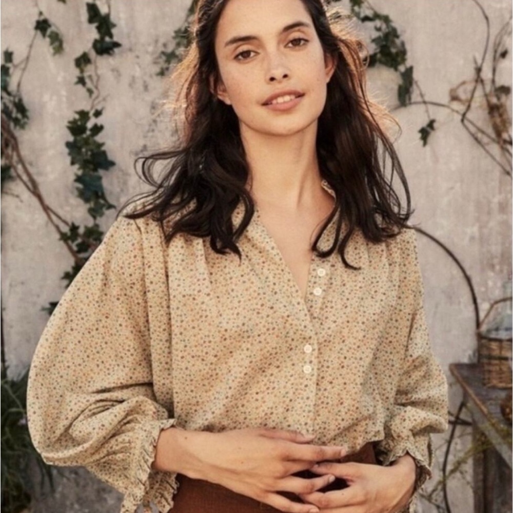 Doen Rose Blouse in Mustard California Wildflower